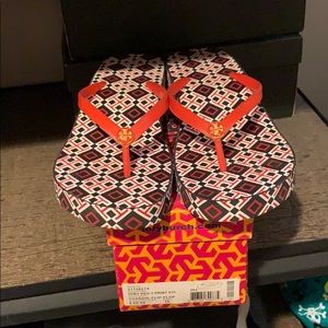 Tory Burch wedged flip-flops size 10